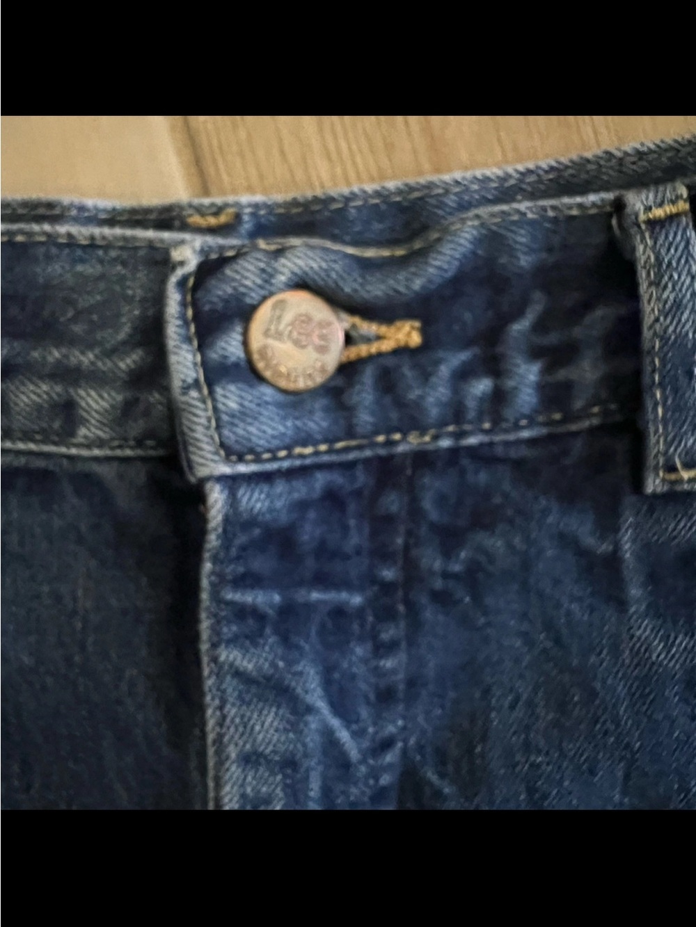 Vintage Lee Mom Jean Made In USA High Waist Pleated Tapered Leg Blue 80s Size 14 - Picture 4 of 9